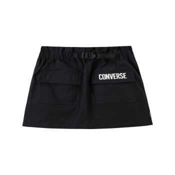 CONVERSE 匡威 小童装女童短裙2023夏季儿童针织休闲半裙 正黑色 110