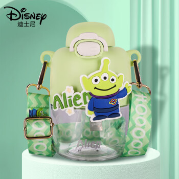 Disney 迪士尼 儿童水杯幼儿园宝宝吸管杯夏季便携冷水杯食品级材质杯子550ML
