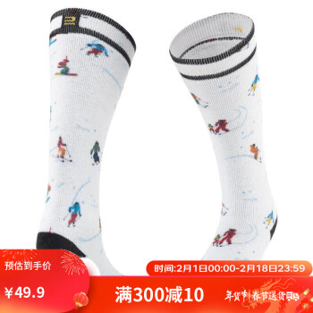 DECATHLON 迪卡侬 儿童滑雪袜子滑雪运动保暖舒适长筒袜黑色35~38码4540647