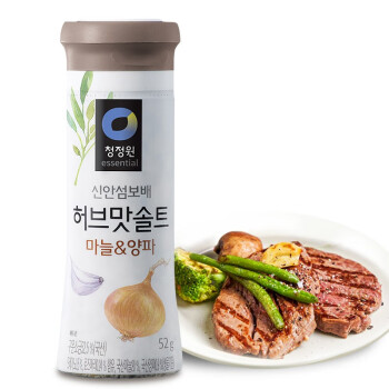 清净园 韩国进口 香草盐薄荷胡椒盐 大蒜洋葱味调味料52g