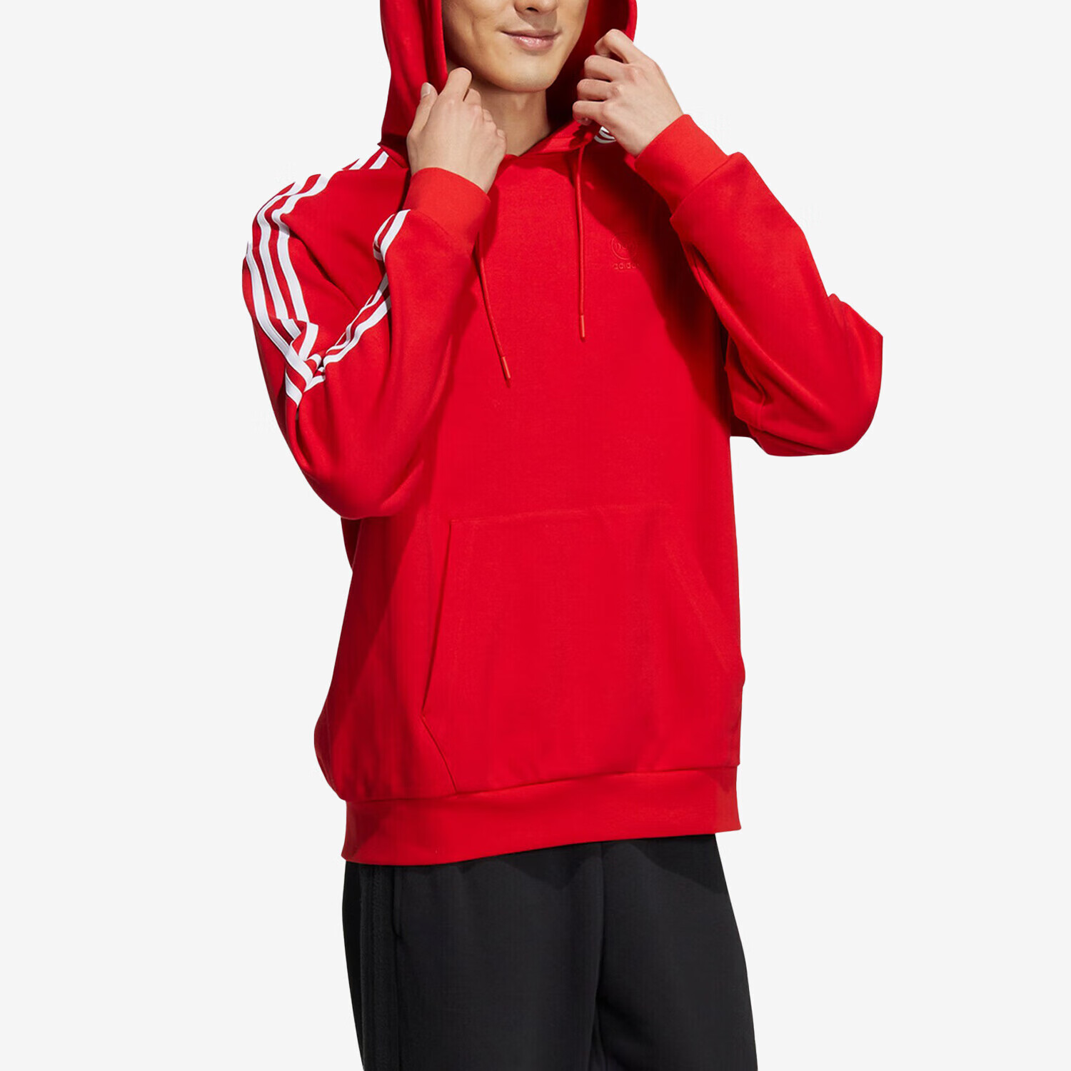 adidas 阿迪达斯 春季简约男装运动套头红色新年款卫衣IA6890 A/S码 券后204元