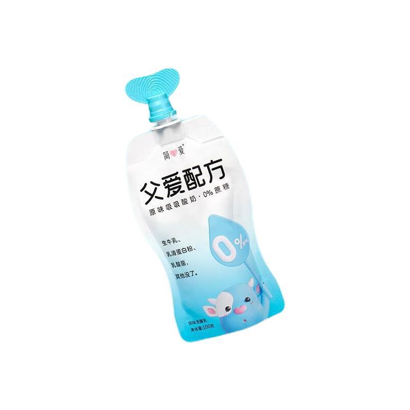 simplelove 简爱 酸奶 儿童酸奶 父爱配方 0%蔗糖原味100g*10袋赠送6件 券后69元