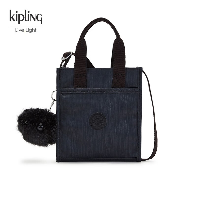 kipling 凯普林 女款轻便帆布包包新款时尚潮流单肩包斜挎包INARA S 黑底拉丝印花 255元