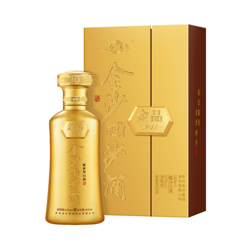 JINSHA 金沙 回沙酒 金品2015 酱香型白酒 53度 500ml 单瓶装 150元