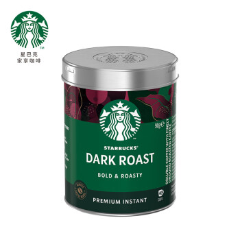 STARBUCKS 星巴克 速溶咖啡黑咖啡0糖90g可做40杯 深度烘焙 法国原装进口