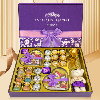 费列罗唯美斯巧克力礼盒年货龙年情人节礼物新年跨年送女友女朋友紫48格