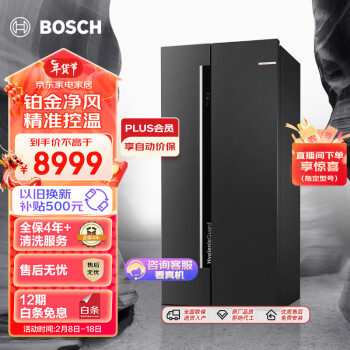 BOSCH 博世 KAN98V123C 风冷对开门冰箱 630L 冷杉灰