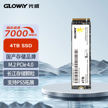 GLOWAY 光威 弈系列 NVMe M.2固态硬盘 4TB（PCIe 4.0）