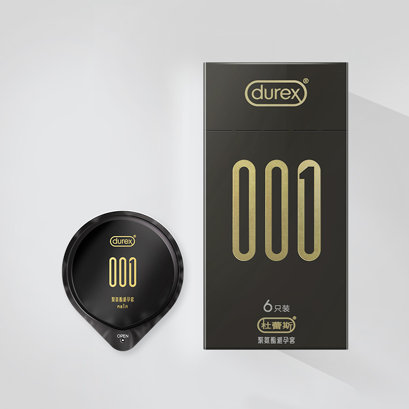 durex 杜蕾斯 001高端系列 超薄避孕套 6只装 91.9元（367.6元/4件）