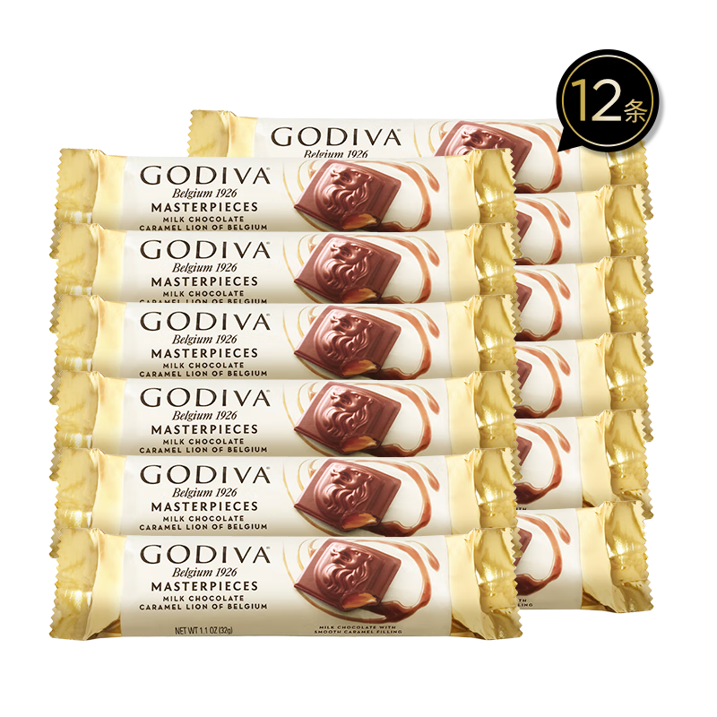 新活动、plus会员:歌帝梵(GODIVA)焦糖味牛奶巧克力条 32g 返后4.31元包邮（6.31元+返卡2元）