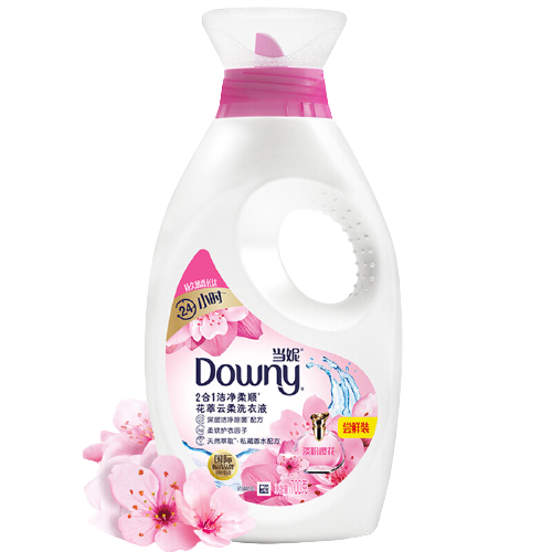 Downy 当妮 花萃云柔系列 2合1洁净柔顺洗衣液 700g 淡粉樱花 6.31元