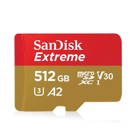 SanDisk 闪迪 至尊极速TF卡MicroSD存储卡 U3 V30 A2 4K 无人机监控手机内存卡 运动相机卡 512G 321.54元