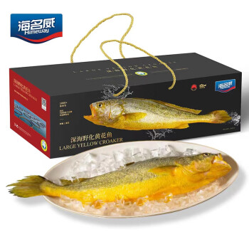 海名威 冷冻深海野化黄花鱼礼盒1kg/条 大黄鱼 生鲜鱼类 海鲜水产
