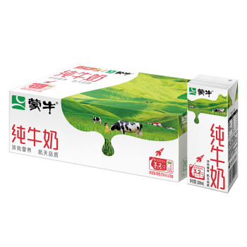 MENGNIU 蒙牛 纯牛奶全脂灭菌乳苗条装 200ml×24包  浓醇营养