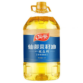 仙餐牌精炼一级非转基因菜籽油5L四川风味食用油压榨工艺