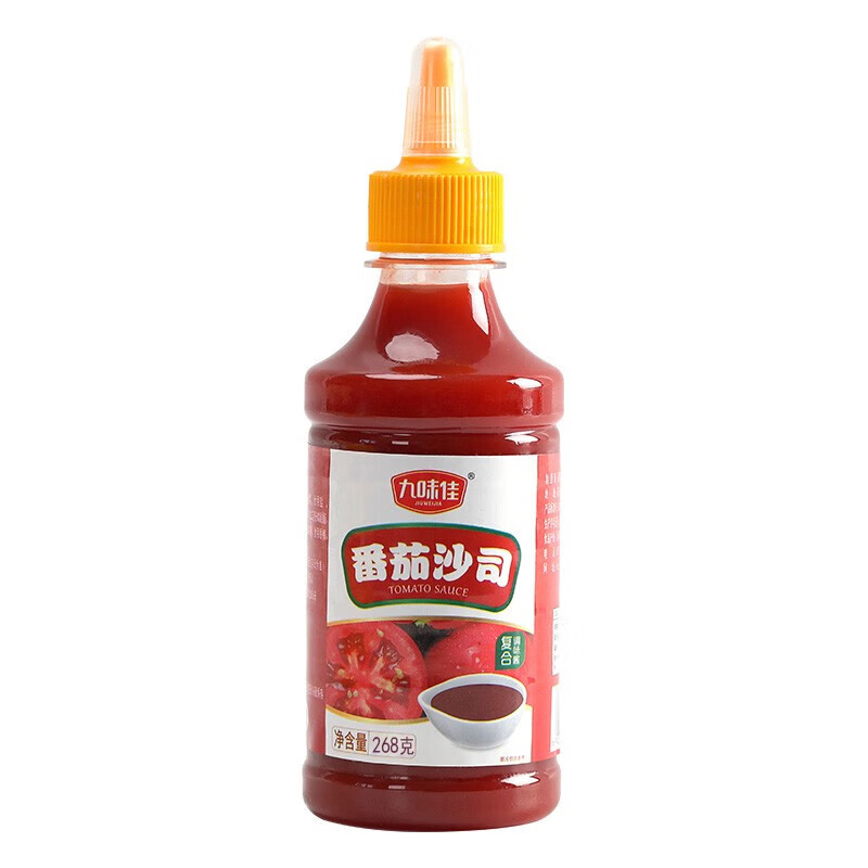 JIUWEIJIA 九味佳 番茄沙司酱酸甜可口蔬菜炸串大瓶268g装 番茄酱单瓶装 1.01元