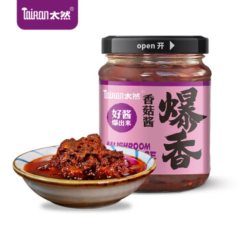 TIARAN 太然 大山合香菇酱  饭菜拌饭拌面酱 蘑菇调味辣酱 香辣味210g