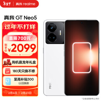 realme 真我 GT Neo5 150W快充版 5G手机 12GB+256GB 圣境白