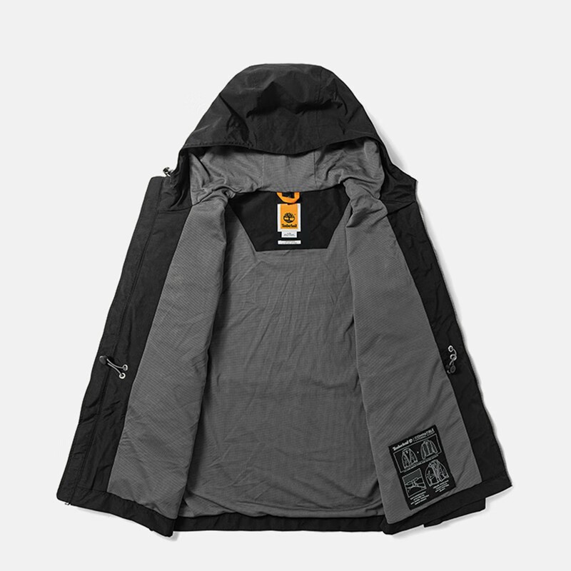 Timberland 冲锋衣男秋冬户外运动服徒步登山踢不烂防风连帽夹克A2EJW A2EJW001/ 2XL/190 券后414元