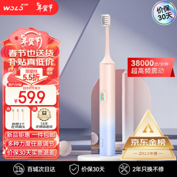 WOLONOW 沃乐 小米有品电动牙刷 Pro款4种模式3挡力度38000次高频声波震动