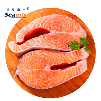 Seamix 禧美海产 冷冻三文鱼排400g（银鲑鱼排）原切段 2-3块装 智利 海鲜水产