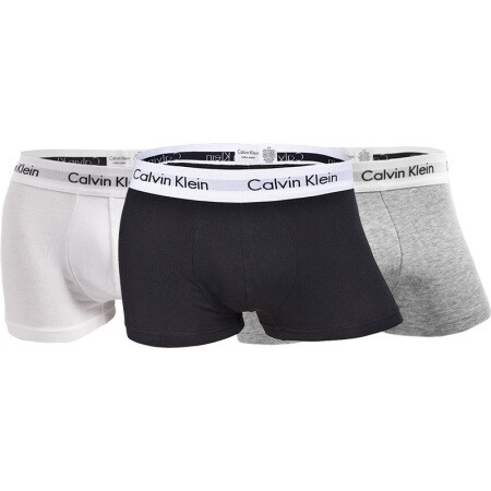 卡尔文·克莱恩 Calvin Klein CK 男士平角内裤套装套盒 3条装 送男友礼物 U2664G 998黑白灰 L 189元