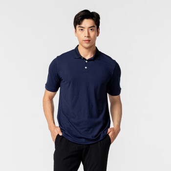 DECATHLON 迪卡侬 运动T恤休闲商务短袖翻领体恤透气藏青色2XL-4375767