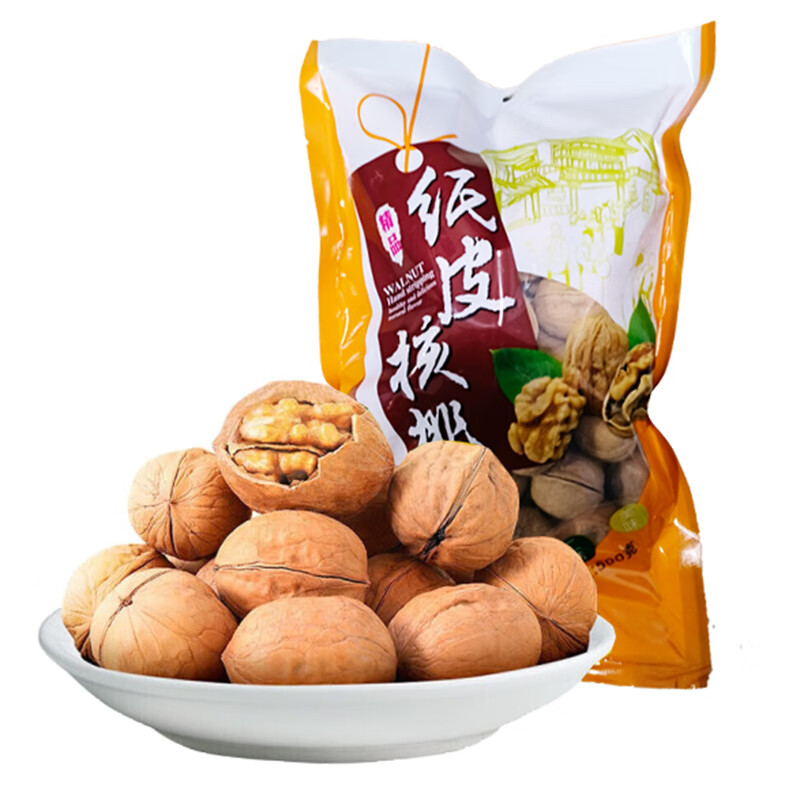 嘴窝 爆卖年货：新疆185纸皮核桃 烤熟奶油味 500g 9.3元（需买3件，需用券）