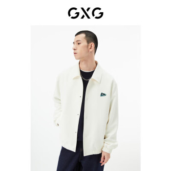 GXG 男装 商场同款本白色翻领夹克 22年秋季 本白色 180/XL