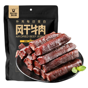 Kerchin 科尔沁 手撕风干牛肉干原味400g内蒙古特产休闲零食肉干肉脯团购