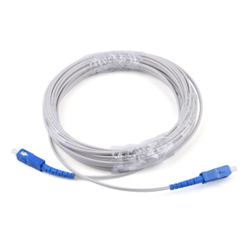 CommKing 通信汪 皮线光纤1芯2钢丝室内皮线光缆带SC接头单模单芯运营商光猫延长线 白色5米 CKJX-1H5S