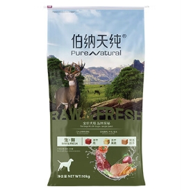 一口就能吃到三种肉、PLUS会员：伯纳天纯 狗粮三种肉 冻干成幼中大型 通用丛林探秘(鹿肉+牛肉+鱼肉)10kg 391.81元