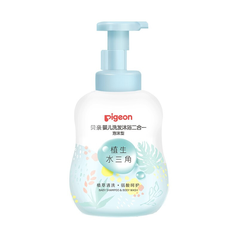 Pigeon 贝亲 植生水三角系列 婴儿洗发沐浴二合一 泡沫型 500ml 45元