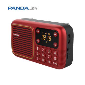 PANDA 熊猫 S1老年人收音机戏曲音乐播放器便携式随身听小音箱充电插卡（红）