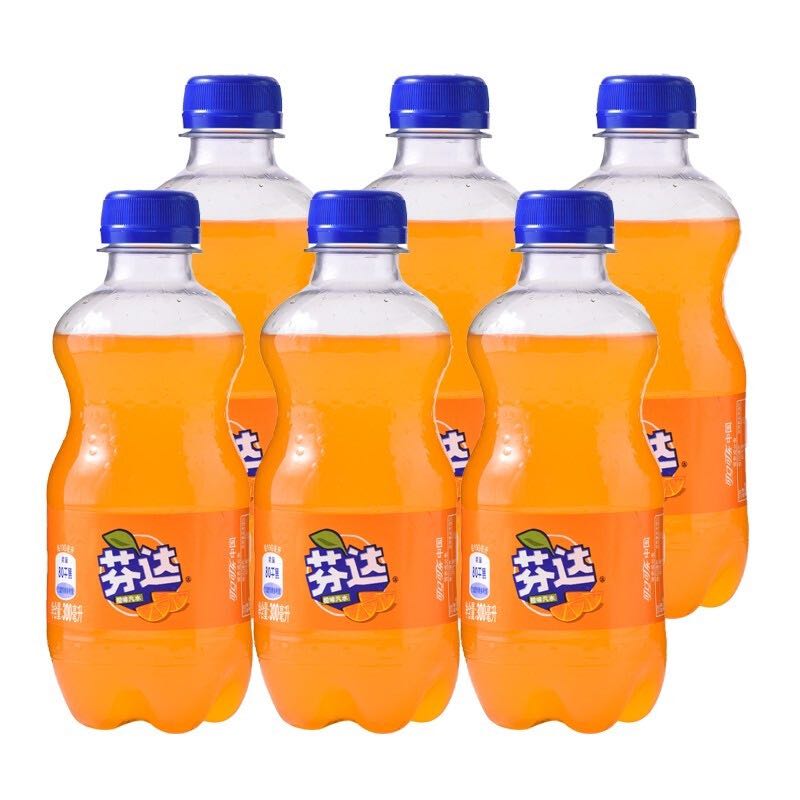 Fanta 芬达 饮料橙味汽水300ml*6瓶 4.62元