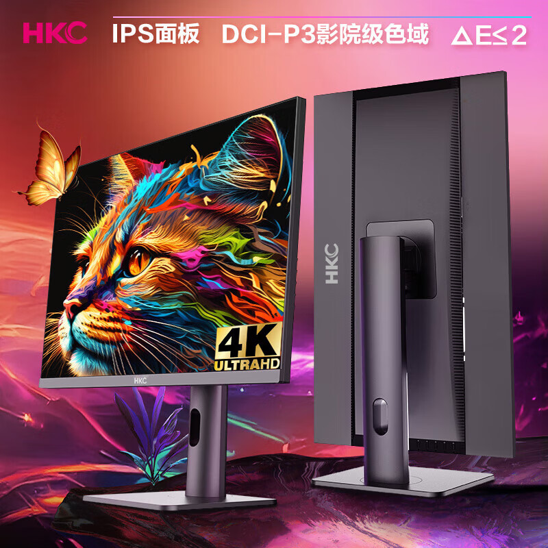 HKC 惠科 P272U 27英寸 4K IPS 显示器（3840×2160、60Hz、100%sRG 999元