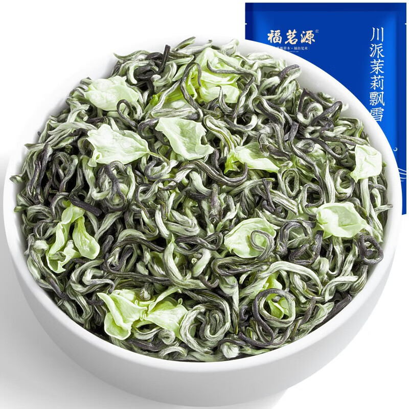 福茗源 茶叶茉莉花茶 川派茉莉飘雪 2023新茶浓香型花草茶四川毛峰250g 茉莉飘雪250g 53元