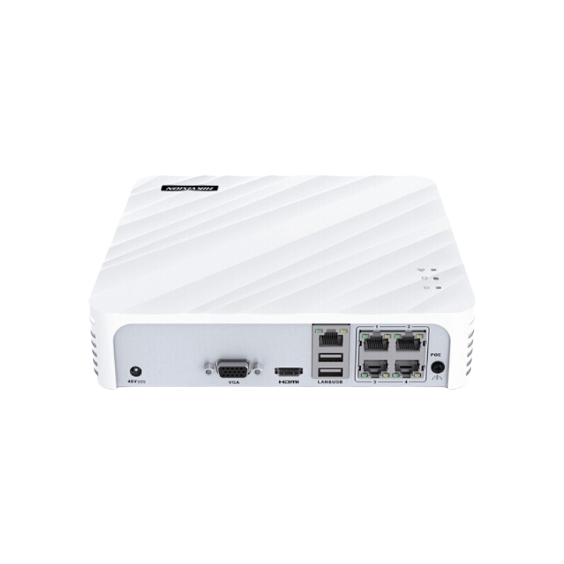 海康威视 7104N-F1/4P 网络硬盘录像机 4路 白色 券后288.5元