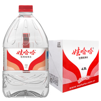 WAHAHA 娃哈哈 纯净水饮用水 4.5L*4桶 整箱水（新老包装随机发货）