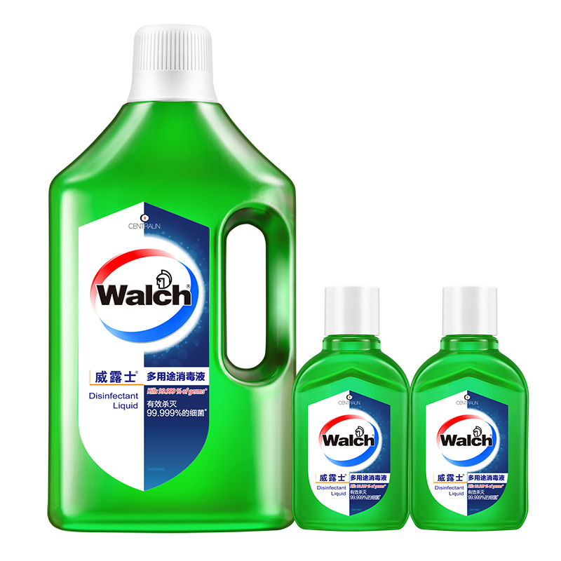 Walch 威露士 消毒液衣物家居多用途消毒 柠檬1L+60mlx2 券后24.9元