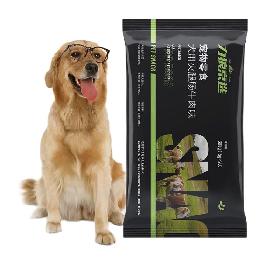LILANG 力狼 狗零食 牛肉味火腿肠 300g 2.9元