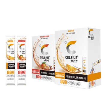 CELSIUS 燃力士 风味固体饮料 能量冲剂5g*14条 香橙风味