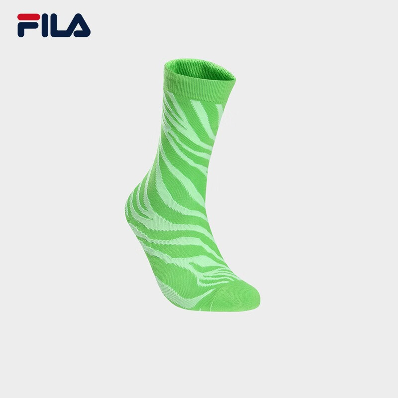 FILA 斐乐 官方女子高腰袜夏季新款时尚休闲运动袜舒适长筒袜 茉莉绿-LG XS 券后65元