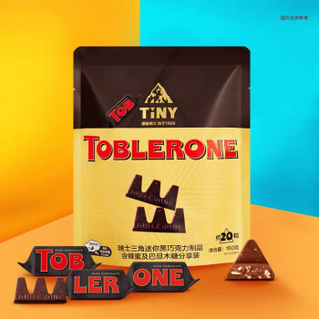 瑞士三角 三角 瑞士三角 三角（Toblerone）黑巧克力含蜂蜜及巴旦木糖160g