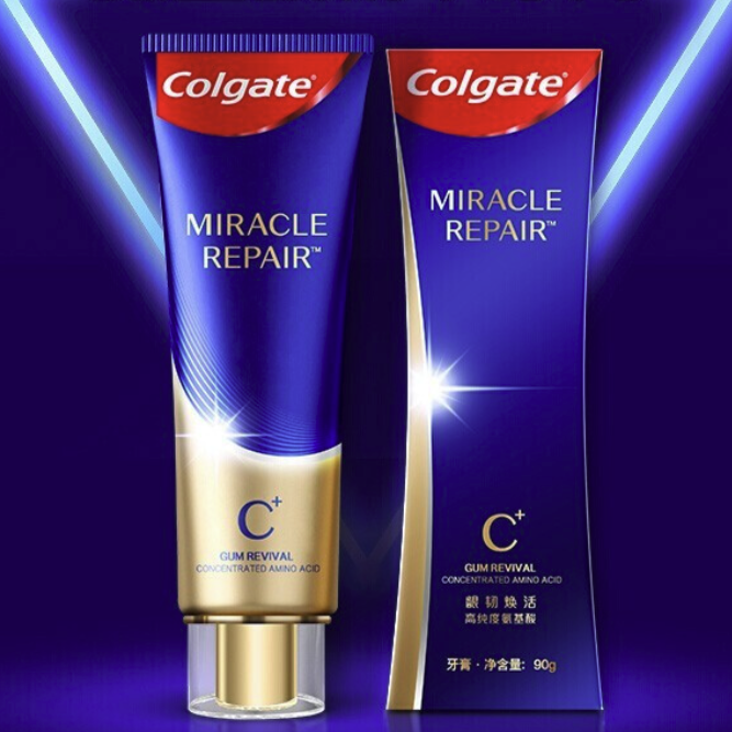 Colgate 高露洁 牙膏奇绩修护牙膏90g×3含氨基酸精华减少牙结石形成 护龈深洁 券后118.32元