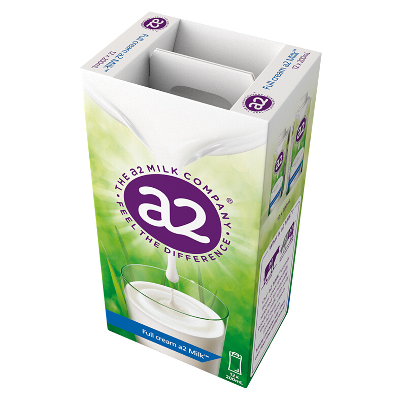 限移动端：a2 艾尔 全脂纯牛奶澳洲进口营养早餐奶A2型蛋白质200ml*12盒 礼盒装 129.9元