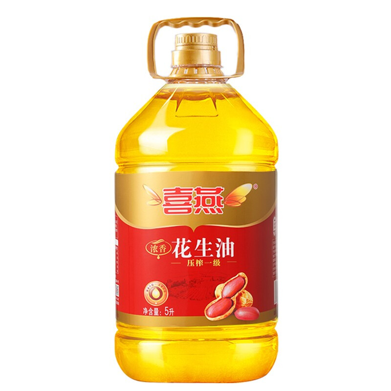 happy swallow 喜燕 压榨一级 浓香花生油 5L 99.9元