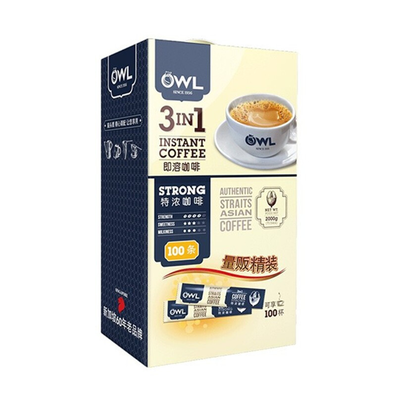 OWL 猫头鹰 三合一 特浓速溶咖啡粉 2kg 98元