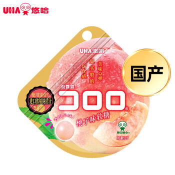 UHA 悠哈 酷露露 果汁软糖 桃子味 52g