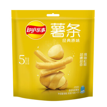 Lay's 乐事 薯条 原味18gx5包 百事食品 休闲零食 真脆薯条